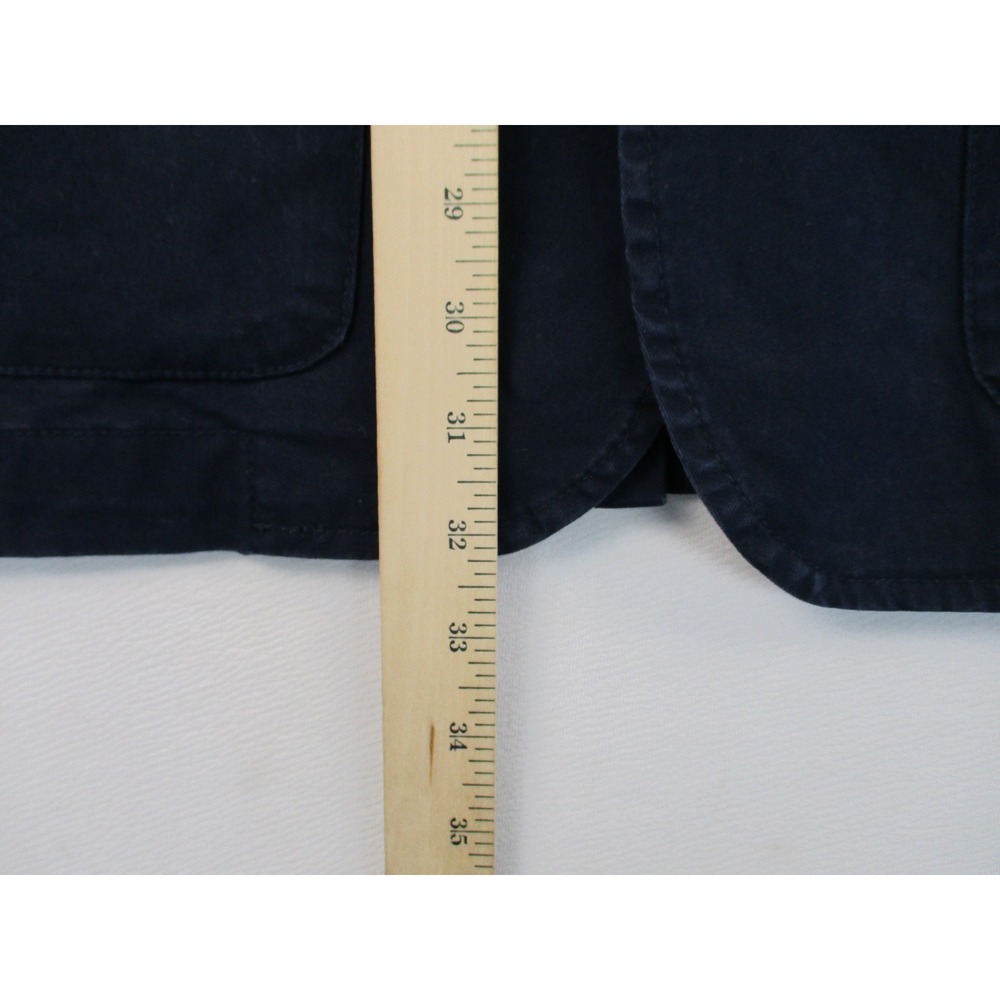 Gap Blazer Mens XXL Navy Blue Cotton Stretch Utility Relaxed Fit Chore Jacket - Picture 8 of 12